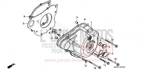 PANNEAU CARTER-MOTEUR G. CB250X de 1999